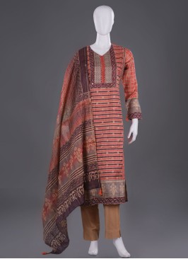 Amazing Multi Printed Pant Style Salwar Kameez