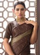 Beige and Brown Festive Art Silk Saree