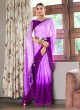 Amazing Purple Shaded Rayon Silk Saree