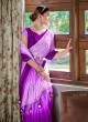 Amazing Purple Shaded Rayon Silk Saree