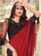 Amusing Red Ceremonial Designer Traditional Saree