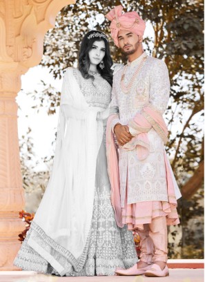 Anarkali Style Groom Wear Sherwani For Wedding