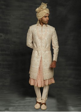 Anarkali Style Wedding Sherwani For Dulha