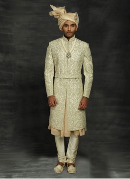 Anarkali Style Wedding Sherwani For Dulha