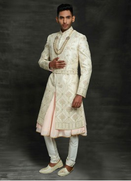 Anarkali Style Wedding Sherwani For Dulha