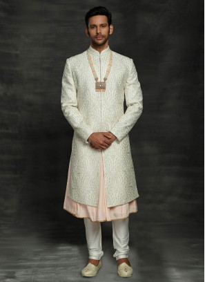 Anarkali Style Wedding Sherwani For Dulha