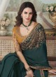 Appealing Teal Milano Silk Embroidered Classic Saree
