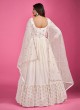 Off White Pure Georgette Anarkali Style Gown
