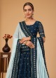 Arresting Georgette Morpeach  Embroidered A Line Lehenga Choli