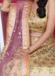 Arresting Silk Swarovski Yellow Readymade Lehenga Choli