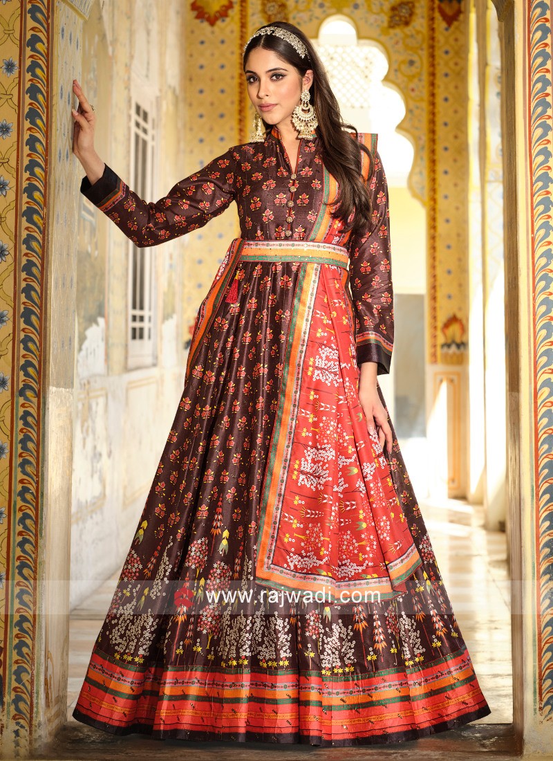 Anarkali silk suit sale