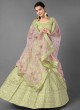 Art Silk Green Embroidered Bollywood Lehenga Choli