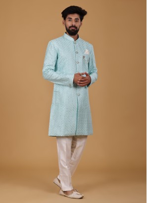 Art Silk Indowestern Set For Men