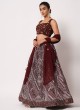 Maroon Fancy Printed Designer Lehenga Choli