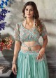 Art Silk Sea Green Lehenga Choli For Women