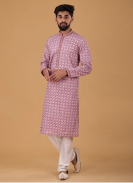 Art Silk Sequins Work Kurta Pajama