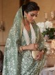 Astonishing Palace Green Cotton Batik Printed Saree