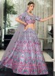 Astonishing Mauve Designer A Line Lehenga Choli