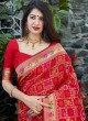 Astounding Red Designer Traditional Saree