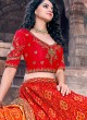 Traditional Red Banarasi Silk Wedding Lehenga Choli