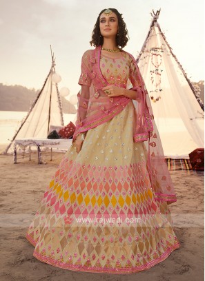 Attractive Beige Lehenga Choli