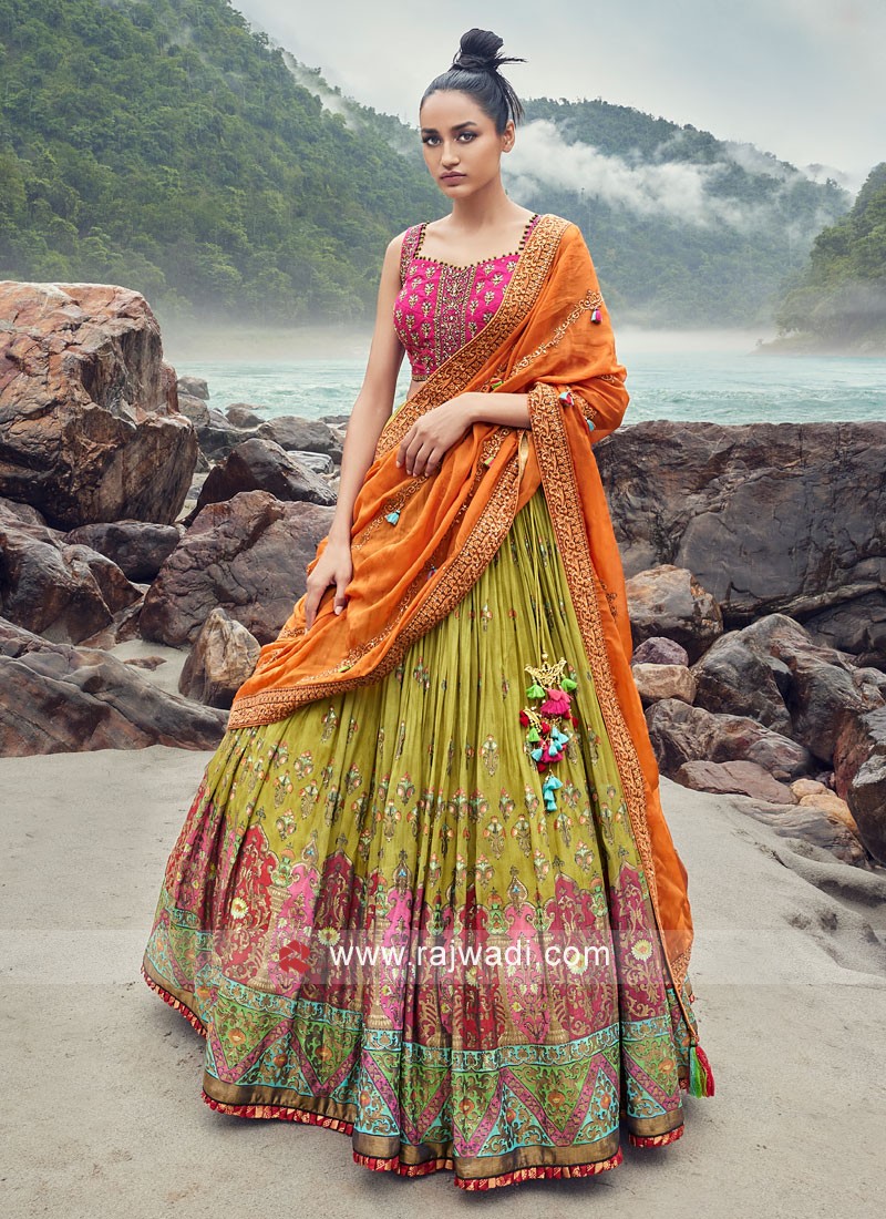 Multi Color Lehenga Style Velvet Blouse For Mehndi, Sangeet Buy Online-vietvuevent.vn