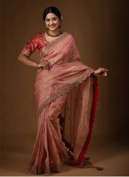 Attractive Organza Saree For Womens