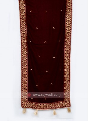 Attractive Velvet Dupatta For Wedding