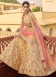 Attractive Yellow Organza Lehenga Choli