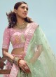 Pink Organza Wedding Lehenga Choli