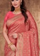 Banarasi Silk saree In Gajari Pink Color