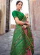 Banarasi Silk Mirror Green Traditional Saree