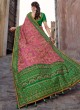 Banarasi Silk Mirror Green Traditional Saree