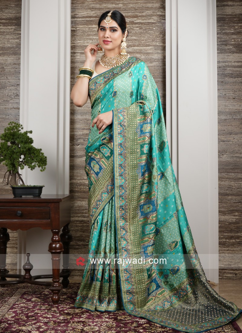 Buy Cutdana Work Designer Traditional Saree For Bridal Online