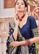 Banarasi Silk Navy Blue Designer Traditional Saree