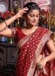Gorgeous Red Traditional Banarasi Silk Saree