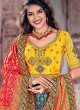 Multi Color Banarasi Silk Woven Lehenga Choli