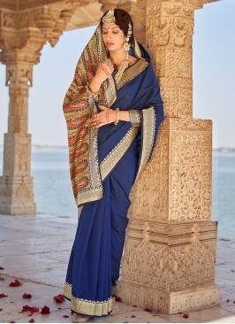 Banarasi Silk Weaving Classic Saree in Blue