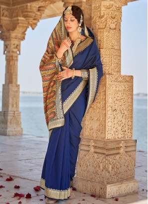 Banarasi Silk Weaving Classic Saree in Blue