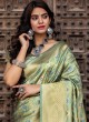 Banarasi Silk Weaving Designer Traditional Saree in Green