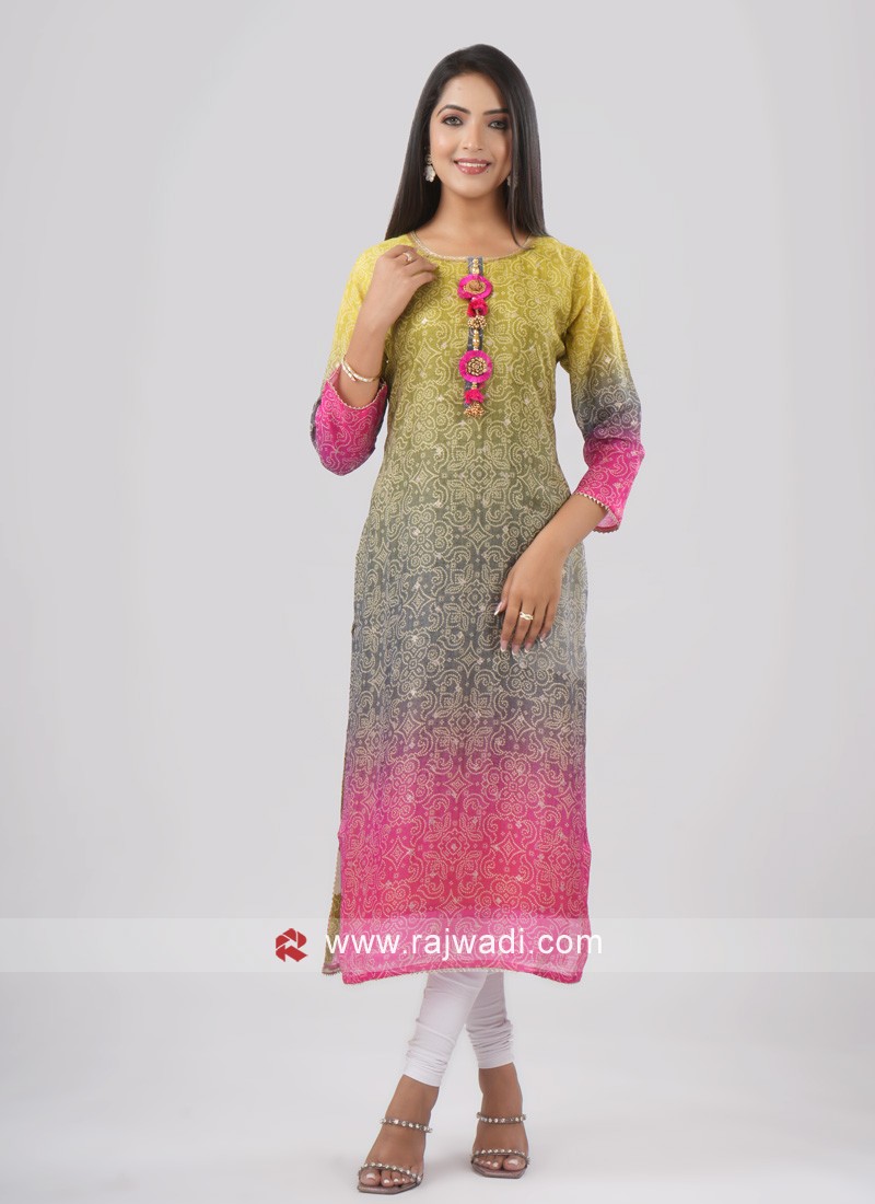 Long straight cut kurtis party clearance wear