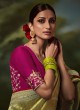 Gorgeous Green Banarasi Silk Wedding Saree
