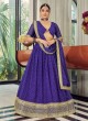 Purple Bandhani Printed Zari Embellished Lehenga Choli