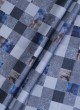 Digital Print With Checks Blue Shirting Fabric