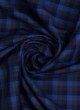 Navy Blue Formal Checked Cotton Shirt Fabric