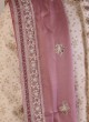 Onion Pink Silk Designer Dupatta For Sherwani