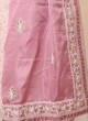 Onion Pink Silk Designer Dupatta For Sherwani