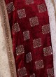 Velvet Maroon Dupatta Online For Sherwani