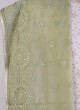 Light Pista Green Silk Sherwani Dupatta