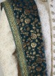 Art Silk Sherwani Dupatta In Teal